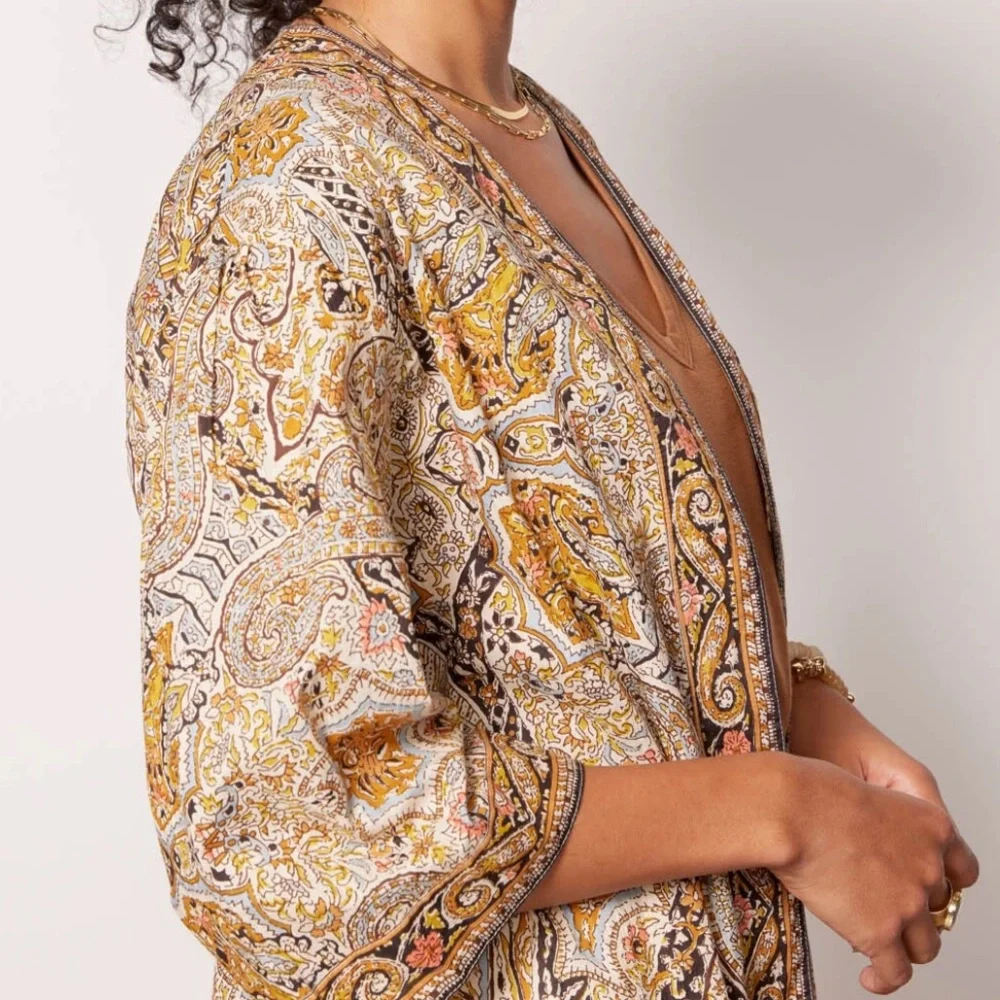 Cleobella Evereve Kaleidoscope Wrap Kimono Top - Picture 2 of 6